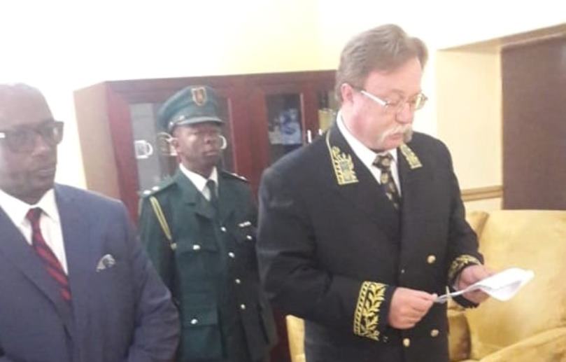On Russia’s Ambassador Ilya Rogachev presenting his letters of credence to King of Lesotho Letsie III